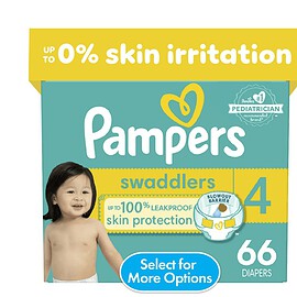 Pampers Swaddlers Baby Diapers Size 4, 66 Count
