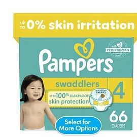 Pampers Swaddlers Baby Diapers Size 4, 66 Count