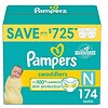 Pampers Swaddlers Baby Diapers Size Newborn, 136 Count