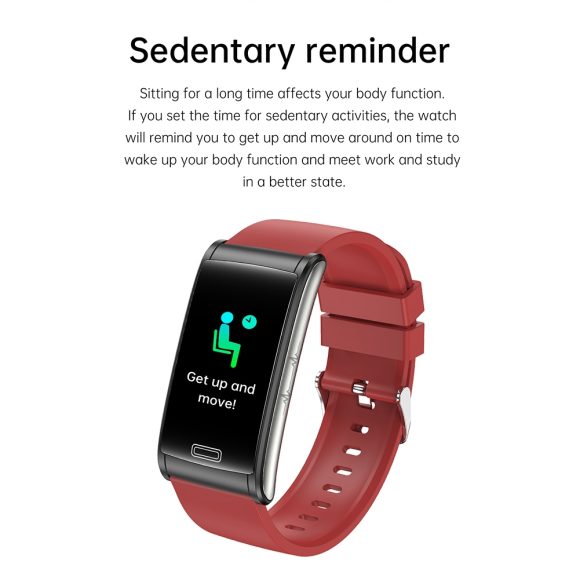 E600 Smart Watch Touch Screen Blood Sugar Ecg Blood Oxygen Monitoring Waterproof Sports Watch Blue Silicone - Image 4