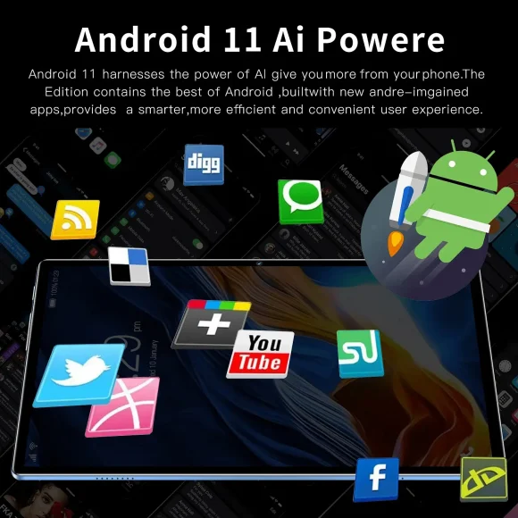 Size: eleven, Color: Blue, Ships From: CHINA - Top New 10.1 Inch Android Tablet Pc Google Play Octa Core Dual Cameras Dual SIM 3G Phone Call Tablets Global Version 4GB RAM - Image 6