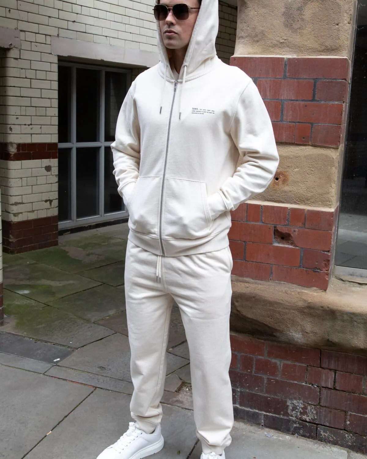 Mens Organic Cotton Relaxed-fit Joggers in Natural Cotton