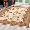 20' Runner Beige and Ivory Oriental Power Loom Runner Rug