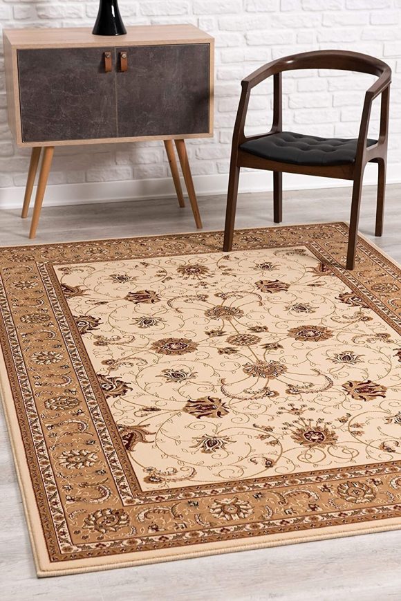 20' Runner Beige and Ivory Oriental Power Loom Runner Rug - Image 3