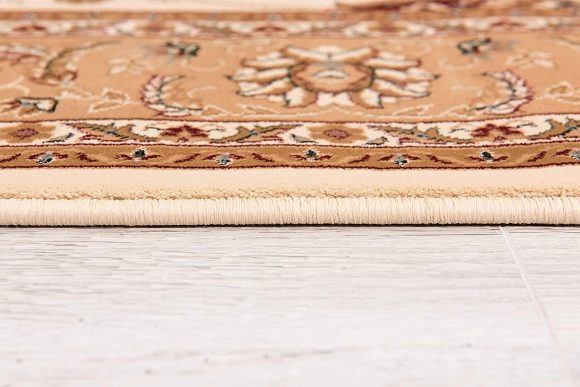 20' Runner Beige and Ivory Oriental Power Loom Runner Rug - Image 7