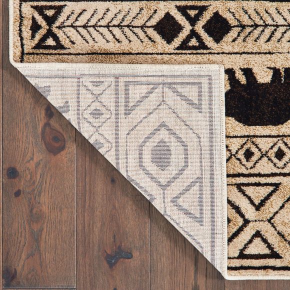 8' X 10' Ivory And Black Southwestern Power Loom Stain Resistant Area Rug - Image 5