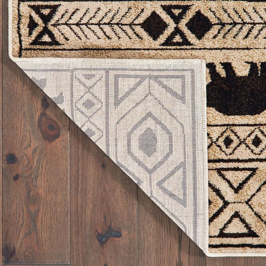 8' X 10' Ivory And Black Southwestern Power Loom Stain Resistant Area Rug - Image 5