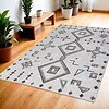 4' X 6' Ivory and Gray Geometric Power Loom Area Rug