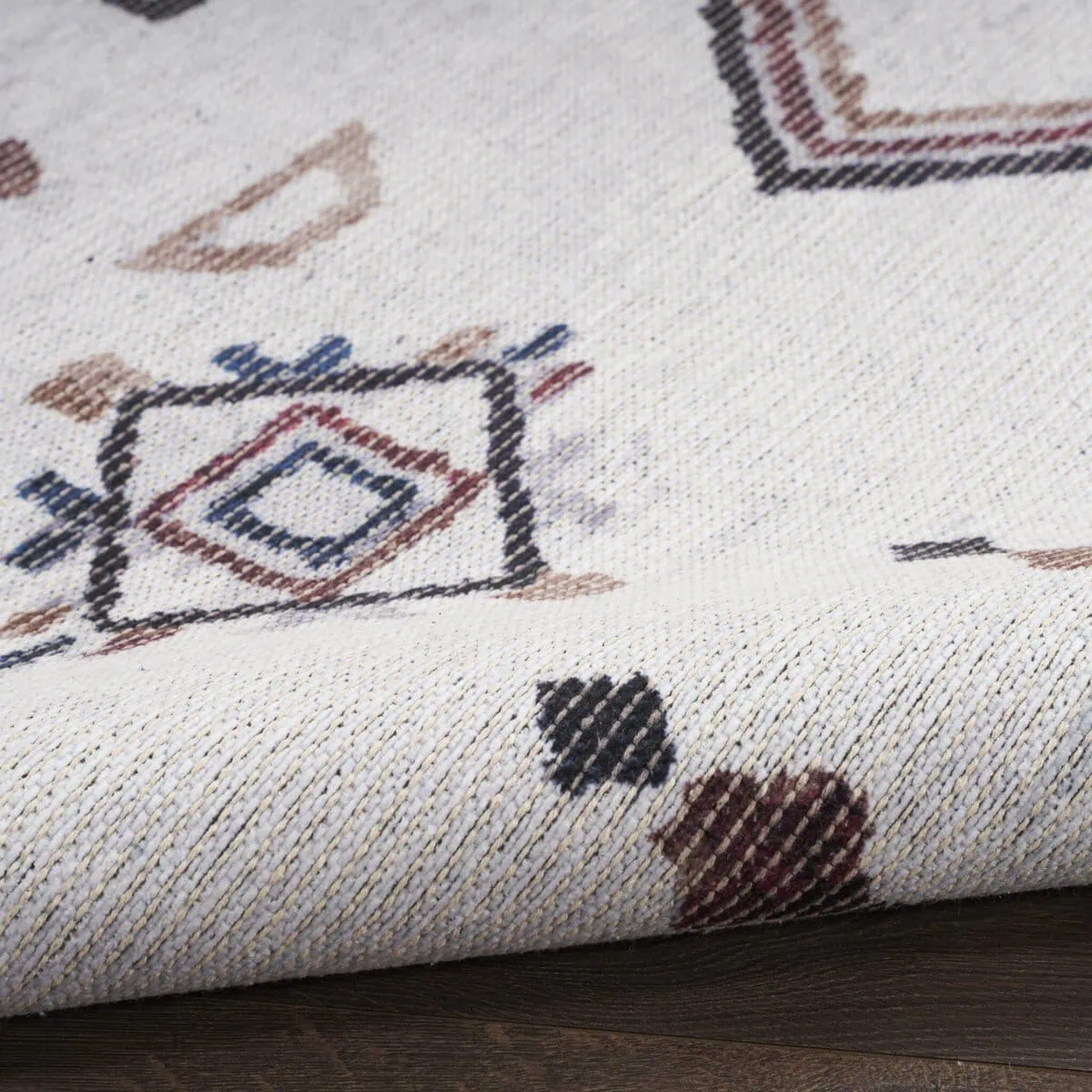 4' X 6' Ivory and Gray Geometric Power Loom Area Rug - Image 7