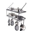 VEVOR Pot Rack Wall Mounted, 30 inch Pot and Pan Hanging Rack, Pot and Pan Hanger with 12 S Hooks, 55 lbs Loading Weight, Ideal for Pans, Utensils, Cookware in Kitchen