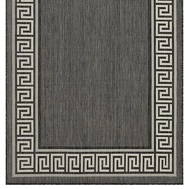 Sunshine GC_HAR2002 Anthracite 7 ft. 10 in. x 10 ft. 3 in. Indoor/Outdoor Area Rug