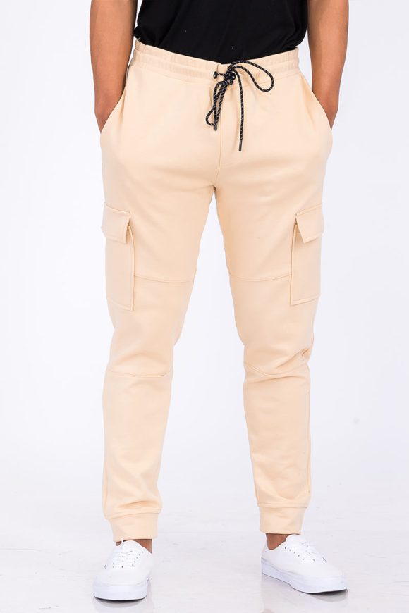 Cotton Blend Cargo Joggers - Image 3