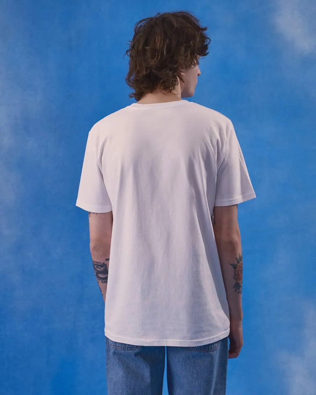 Bananas Embroidered T-Shirt White Men - Image 4