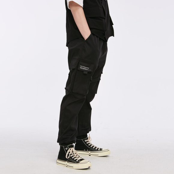 DARK  Men Joggers Pants Multi-pocket Elastic Waist Harem Pants Men Hip Hop Streetwear Sweatpants Pencil Pants Techwear - Image 2