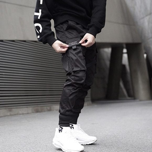 DARK  Men Joggers Pants Multi-pocket Elastic Waist Harem Pants Men Hip Hop Streetwear Sweatpants Pencil Pants Techwear - Image 3