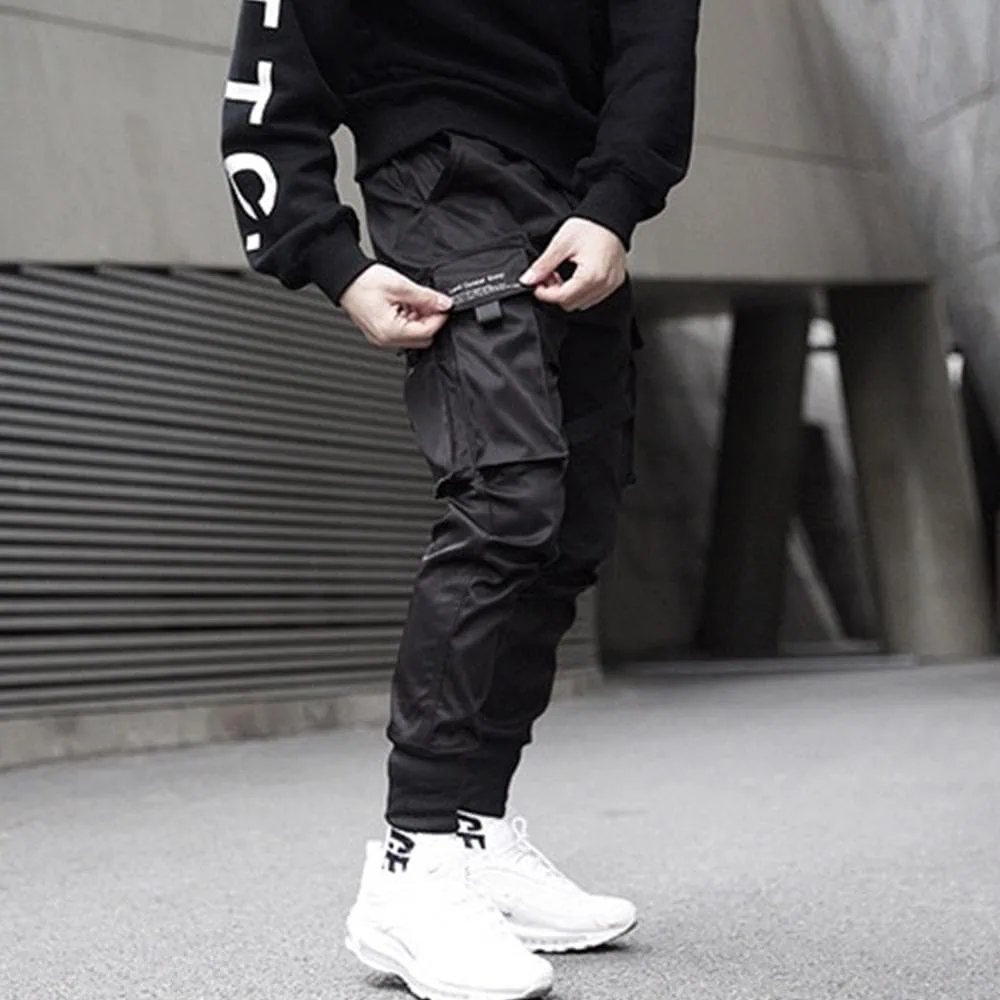 DARK Men Joggers Pants Multi-pocket Elastic Waist Harem Pants Men Hip Hop Streetwear Sweatpants Pencil Pants Techwear - Image 3