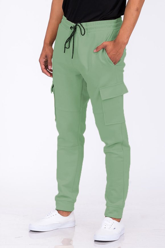 Cotton Blend Cargo Joggers - Image 11