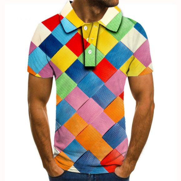 Polo shirt men men clothing polo shirt men Summer Men's Short Sleeve Polo Shirt High Quality Men Printed Polo Shirt - Image 19