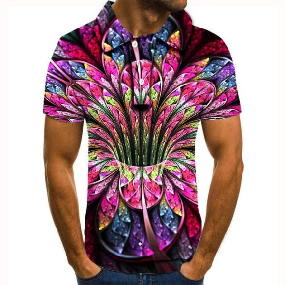 Polo shirt men men clothing polo shirt men Summer Men's Short Sleeve Polo Shirt High Quality Men Printed Polo Shirt - Image 86