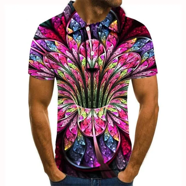 Polo shirt men men clothing polo shirt men Summer Men's Short Sleeve Polo Shirt High Quality Men Printed Polo Shirt - Image 98