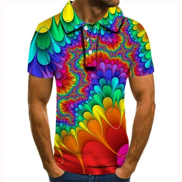 Polo shirt men men clothing polo shirt men Summer Men's Short Sleeve Polo Shirt High Quality Men Printed Polo Shirt - Image 64