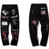 Men Jeans Hip Hop Graffiti Skull Letter Print Denim Pants Skinny Hole High Street - Image 3