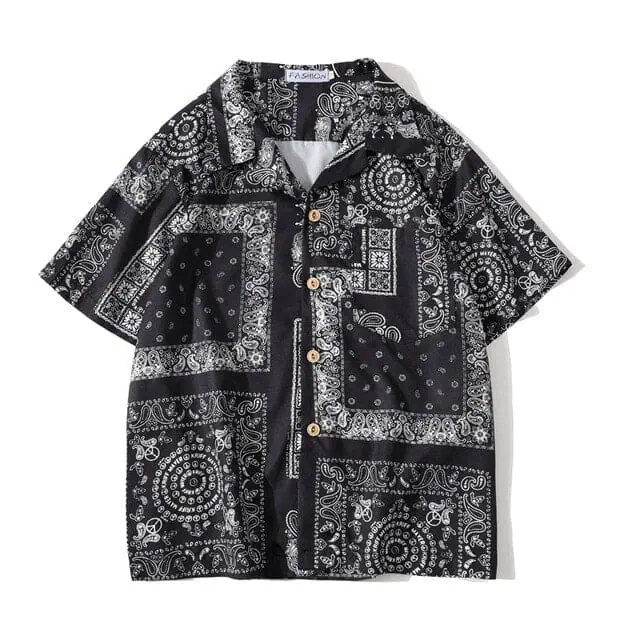 Fashion Korean Shirts Men Women Vintage Hawaiian Trend Casual Streetwear Hip Hop Shirt Orange Short Sleeve Tops Clothes - Image 14