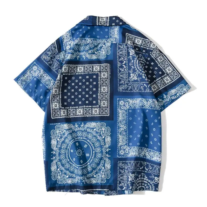 Fashion Korean Shirts Men Women Vintage Hawaiian Trend Casual Streetwear Hip Hop Shirt Orange Short Sleeve Tops Clothes - Image 3