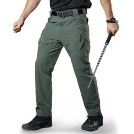 Tactical Pants Men Summer Quick Dry Multi-pockets Military Pants Lightweight Stretch Cargo Work Hike Pants Trousers 40
