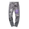 Hip Hop Men Jogger Denim Pants Skinny Washed Distressed Jeans Graffiti Print Streetwear Destroyed Ripped Jeans - Image 5