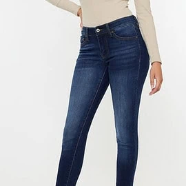 Kancan Mid Rise Gradient Skinny Jeans