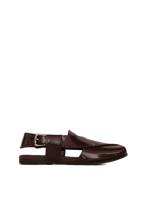 Lane Flat Leather Peshawari Sandals For Women - Image 5