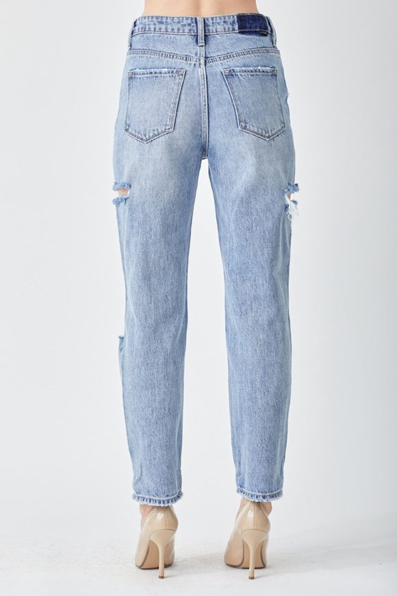RISEN Distressed Slim Cropped Jeans - Image 2