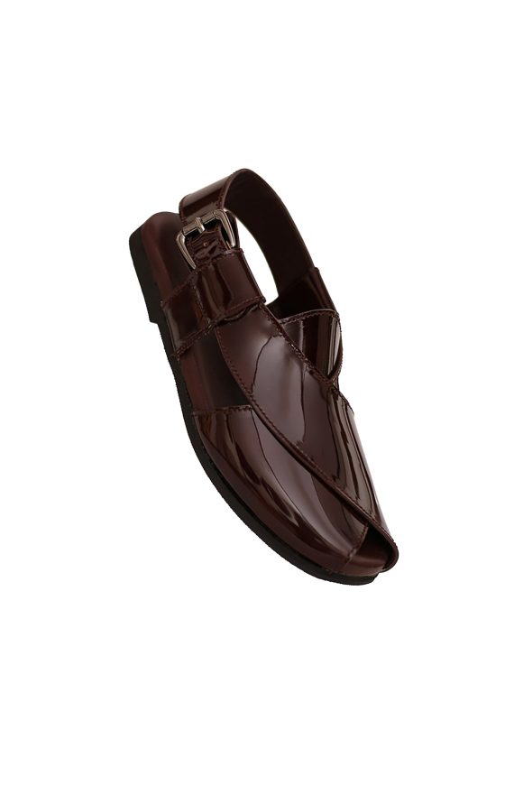 Lane Flat Leather Peshawari Sandals For Women - Image 16