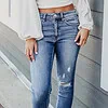 Macie Distressed Frayed Ankle Skinny Jeans