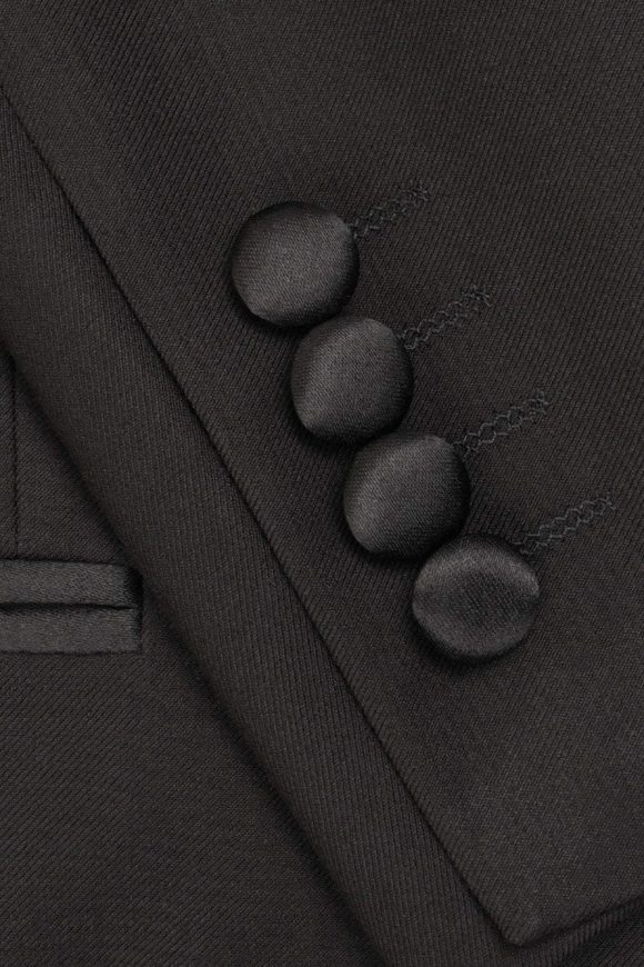 "London" Black Tuxedo Jacket - Image 3