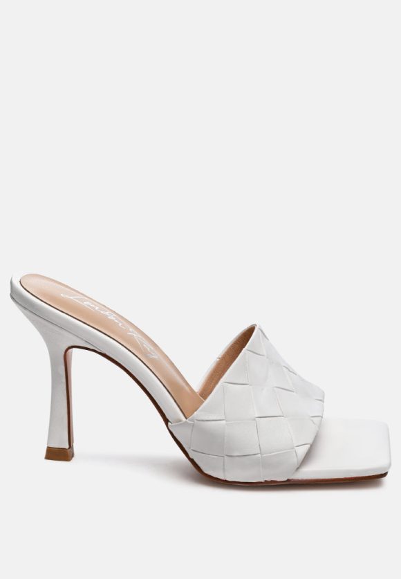 Carmen Woven Strap Mid Heel Sandals - Image 9