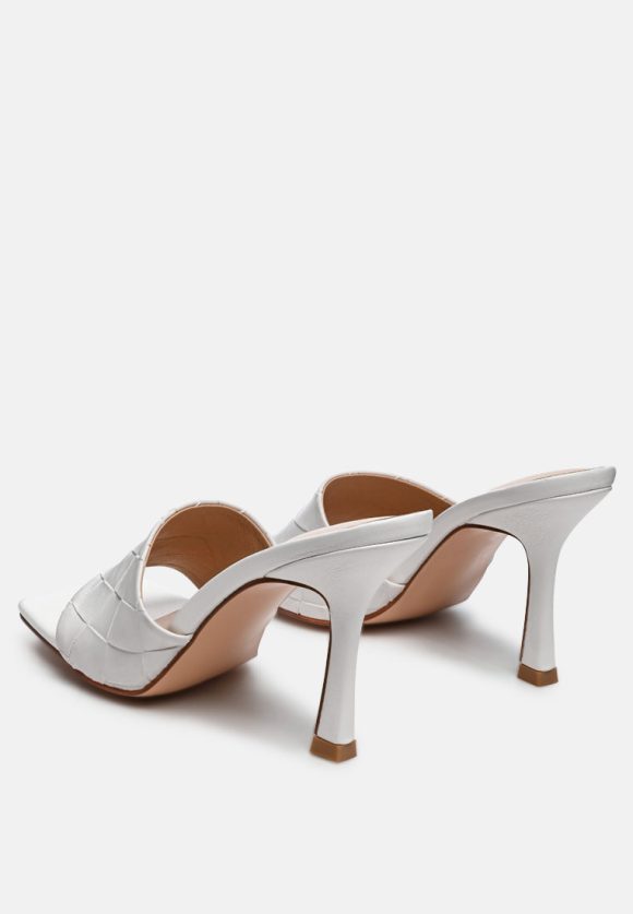 Carmen Woven Strap Mid Heel Sandals - Image 3