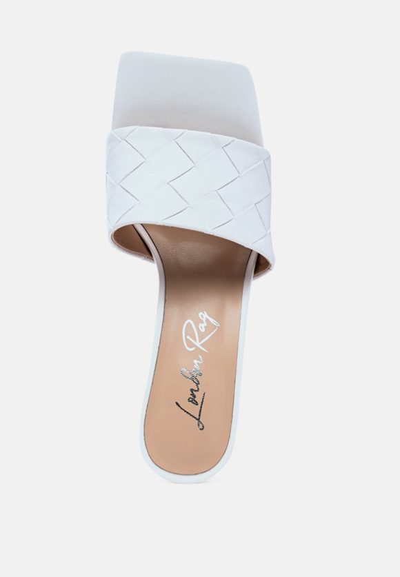 Carmen Woven Strap Mid Heel Sandals - Image 4