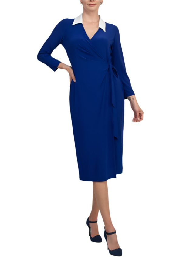 Evan Picone Women 3/4 Sleeve Midi Wrap Dress - Image 12