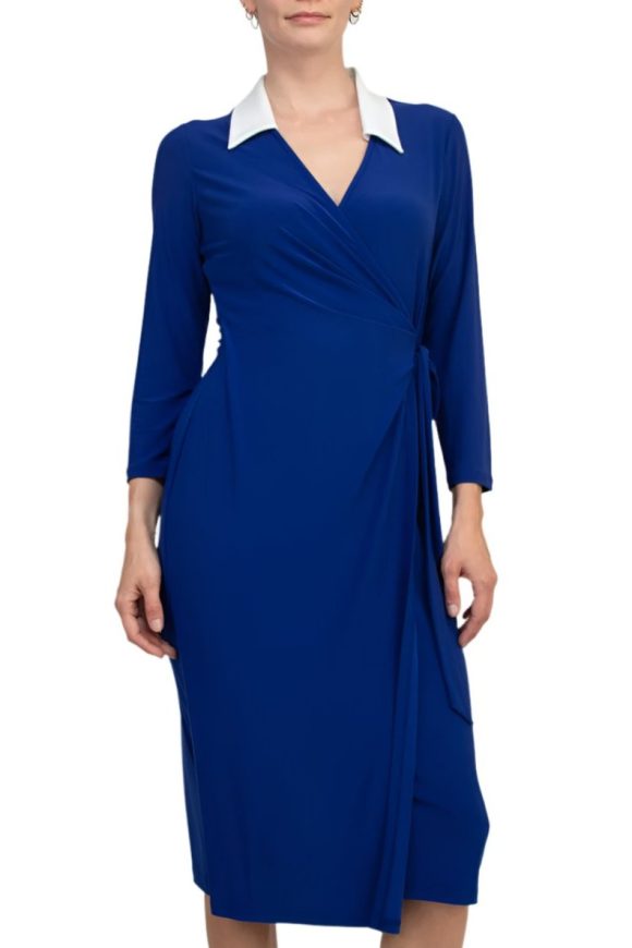 Evan Picone Women 3/4 Sleeve Midi Wrap Dress - Image 3