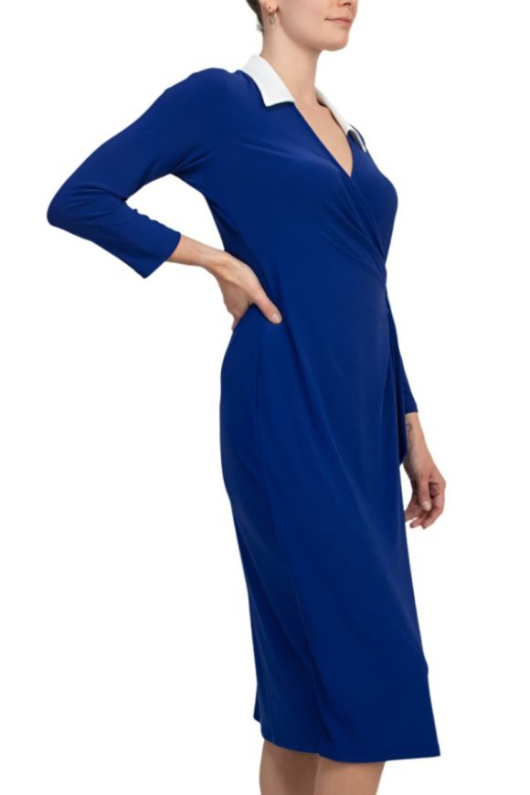 Evan Picone Women 3/4 Sleeve Midi Wrap Dress - Image 4