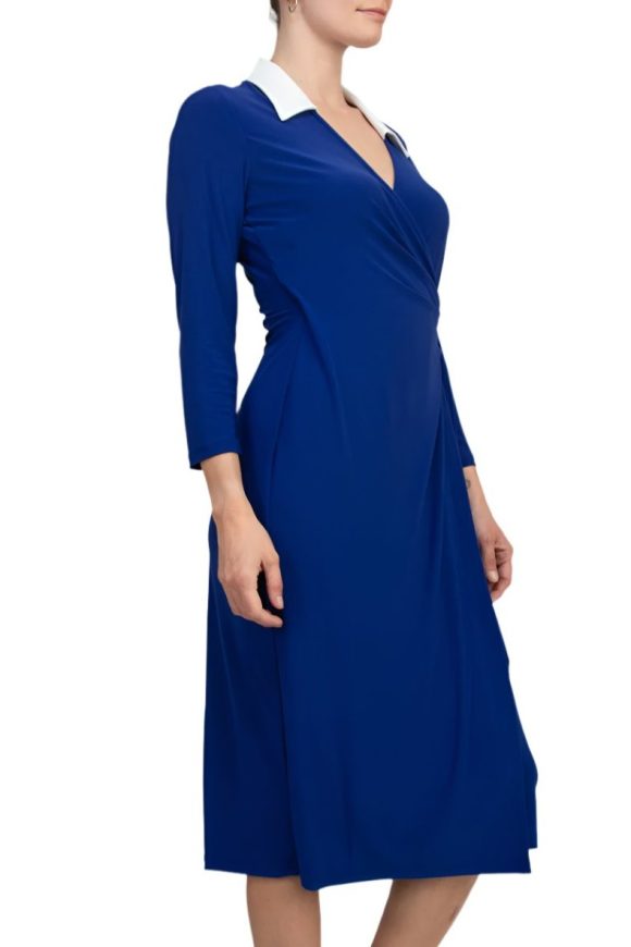Evan Picone Women 3/4 Sleeve Midi Wrap Dress - Image 5