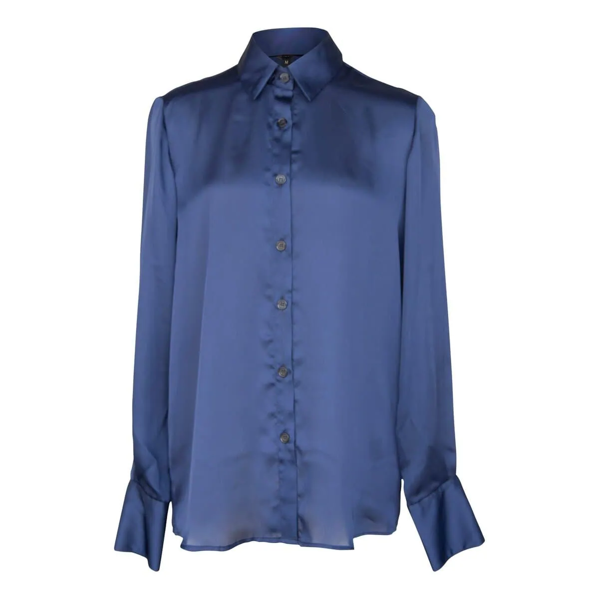 Classy Women Silk Blouse in Royal Blue - Image 5