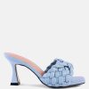 Celie Woven Strap Mid Heel Sandals - Image 6