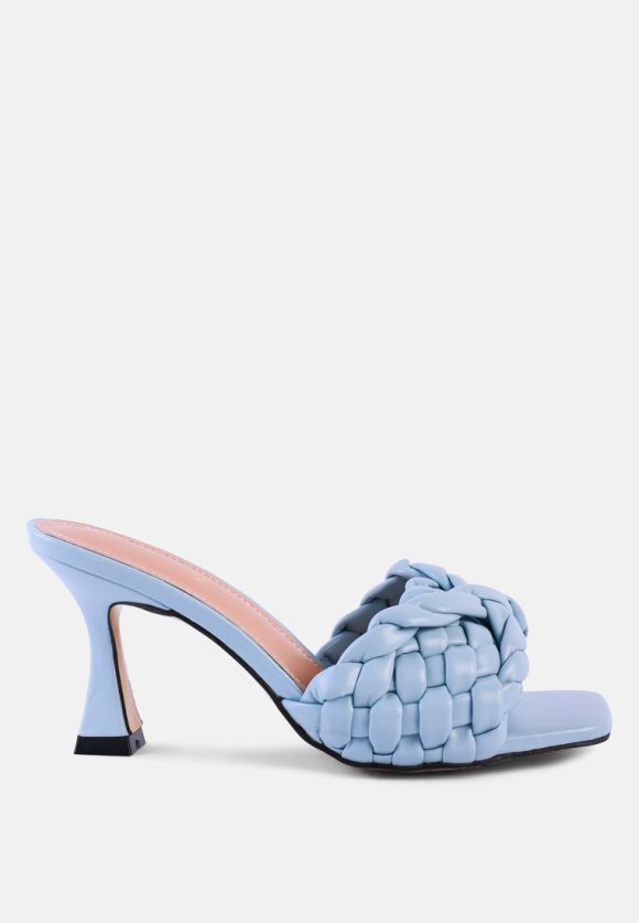 Celie Woven Strap Mid Heel Sandals - Image 8
