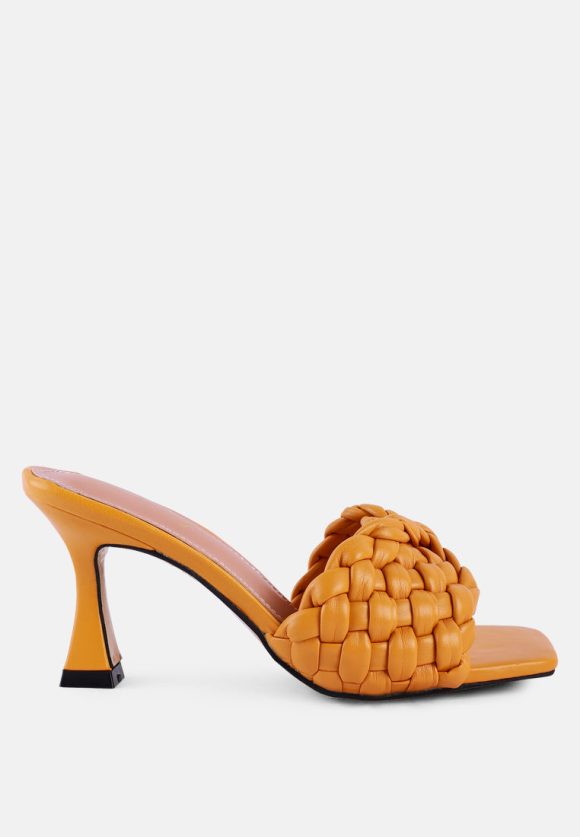Celie Woven Strap Mid Heel Sandals - Image 12