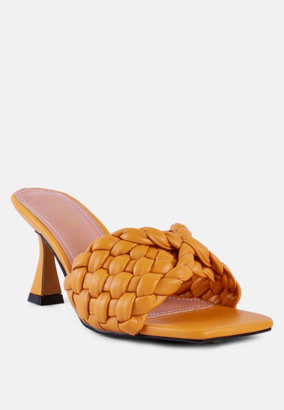 Celie Woven Strap Mid Heel Sandals - Image 2