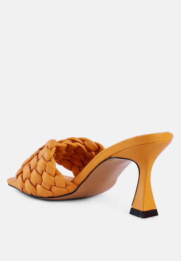 Celie Woven Strap Mid Heel Sandals - Image 3