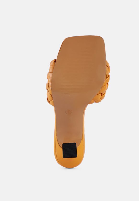 Celie Woven Strap Mid Heel Sandals - Image 5
